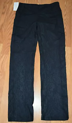 NWT Womens MARIKA TEK Black Urban Embossed Straight Leg Athletic Pants M 8-10 • $19.95