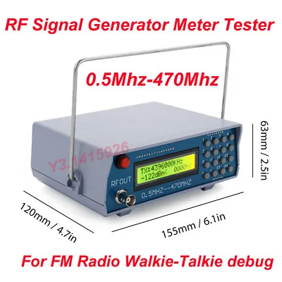0.5Mhz-470Mhz RF Signal Generator Meter Tester For FM Radio Walkie-Talkie Debug • $84.75