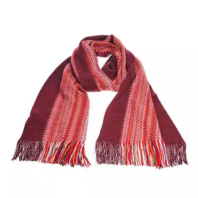 Missoni Vibrant Geometric Patterned Scarf With Fringes • $195