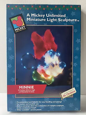 Vintage 1998 Mr Christmas Disney Minnie Rope Light Sculpture Mickey Unlimited • $70