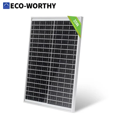 £21.86 • Buy 25 Watt 12V Mono Solar Panel Module Off Grid Battery Charging RV Boat Travel