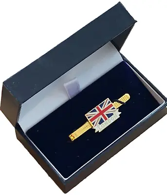 Personalised London & Union Jack  Enamel Tieslide (T1306) (N451) - Gift Boxed • £14.99