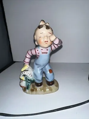 Rare Vintage Handpainted Crying Boy Figurine Made In Japan Toys • $14.94