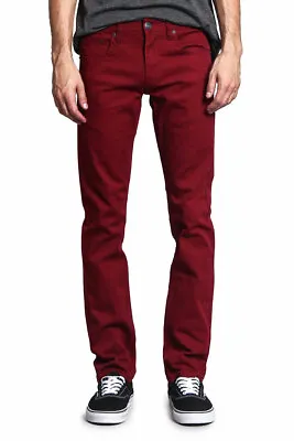 Victorious Men's Spandex Color Skinny Jeans Stretch Colored Pants   DL937-PART-1 • $32.95