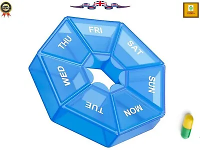 Weekly Pill Box Daily Organiser Medicine Tablet Storage Dispenser 7 Day Week • £2.95