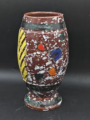 VI MAX Creation Italy Pottery Vase Mid Century Modern Vintage Retro Sgraffito • $95