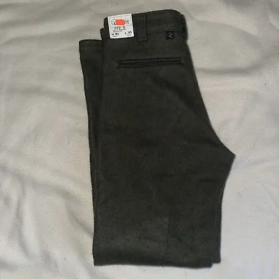 Men's Codet Brown Heavy Wool Blend 214G Pants 30x33 Hunting Made In Canada • $55