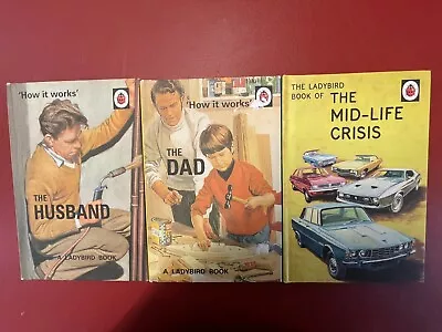 Modern Adult Funny Ladybird Books Hardcover 3 Books Job Lot • £9.99