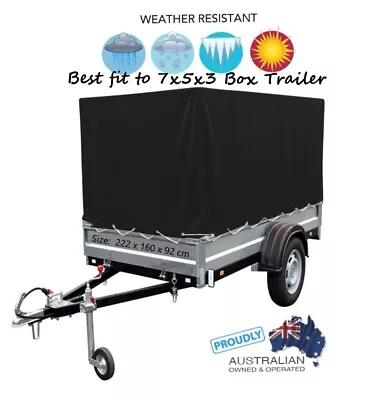 Box Cage Trailer Cover 7x5x3 - Thick And Strong Waterproof PVC Fabric - AU Stock • $163