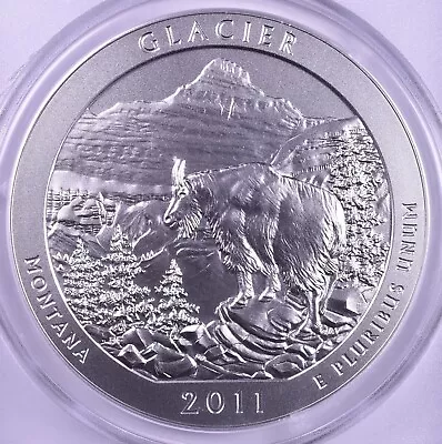 2011-P Glacier National Park NP 5 Oz Silver - PCGS SP70 - Read Description • $699.99