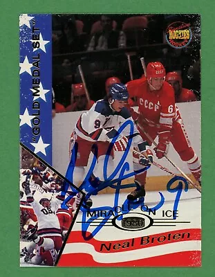 Neal Broten Miracle On Ice 1980 USA Olympic Gold Hockey Signed Card E23527 • $22.49