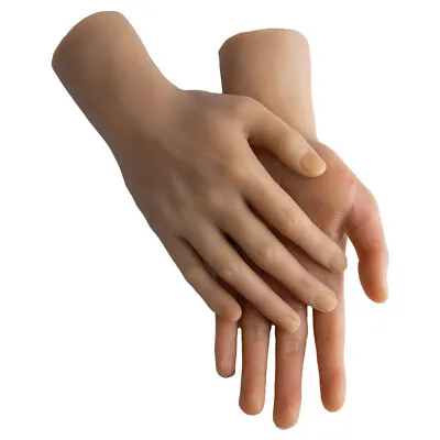 Silicone Male Strong Hands/Large Size Hands Mannequin Finger Free Bending/1-Pair • $105.98