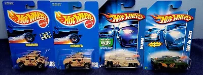 Hot Wheels Lot Of 4 - 2 Military Humvees New/Old Model -  2 Invaders • $12