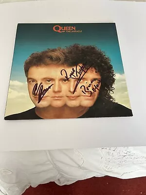 Queen Lp Record The Miracle… Signed By Brian May  Roger Taylor  John Deacon… • £36