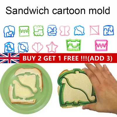£3.99 • Buy Sandwich Mould DIY Bread Lunch Food Kids Cookies Cutter Biscuit Toast Cake Kids
