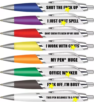 £3.49 • Buy Rude & Funny Cheeky Novelty Gift - Office Pens Stationary Secret Santa Sweary
