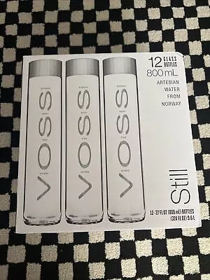 New Voss Water GLASS Bottles Still 10 Cases  OF 12-27 FL Oz 800ML Glass Bottles • $899