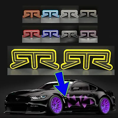 PAIR (2) RTR Fender Emblems Fits Ford MUSTANG Badge Nameplate Drift Decal • $24.90