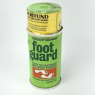 Vintage Gillette Foot Guard Spray Tin Metal Can 80s Movie Prop Advertising NOS  • $24.91