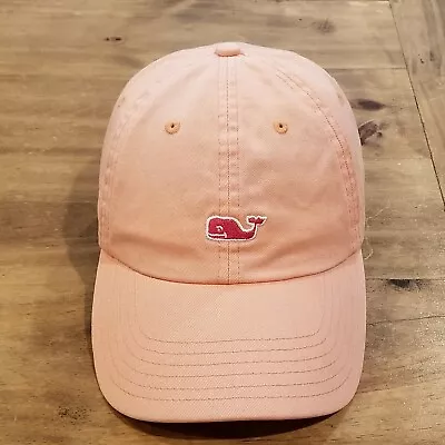 Vineyard Vines Hat Cap Strap Back Orange Whale Logo One Size Casual Dad • $11.66