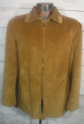 Vintage Montgomery Ward Sportswear Mens Lg Brown Lined Ranch Corduroy Coat USA • $20.16