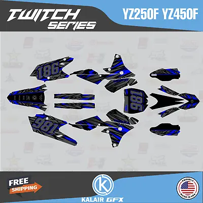 Graphics Kit For Yamaha YZ250F (2014-2018) & YZ450F (2014-2017) Twitch - Blue • $232.66