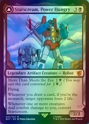 1x FOIL STARSCREAM POWER HUNGRY - Transformers - MTG - Magic The Gathering • £9.99