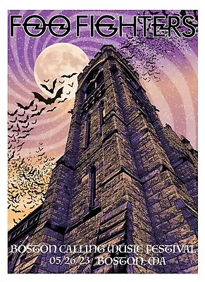 $195 • Buy Foo Fighters Boston Concert 18x24 Poster Signed By Scott James Number 1 Of 100