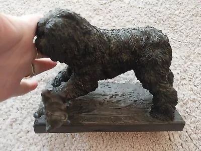 VINTAGE CHRISTINE BALDWIN BRONZE STATUE Dog FIGURINE • $129.95