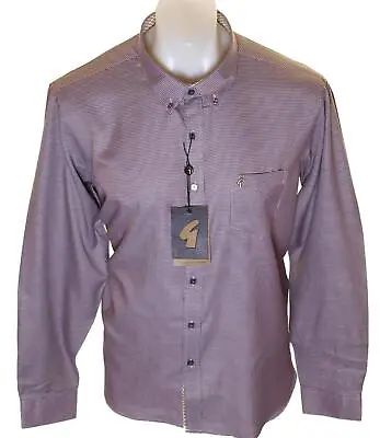 New Men's Gabicci Vintage Long Sleeve Shirt Xlarge Button Down Collar Port • £22.99