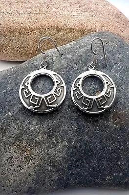 Vintage Mexico Southwestern Style Sterling Silver Dangle Earrings • $35.99