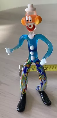 Murano Glass Clown Figurine - Handcrafted In Venice Italy • $10