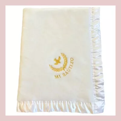 ❤️The World Of Baby Mink Luxurious 'Mi Bautizo' Baptism Blanket Satin Trim❤️ • $29.98