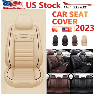 For Mercedes Benz Luxury PU Leather Car Seats Covers Seat Full Set Cushion Parts • $146.94