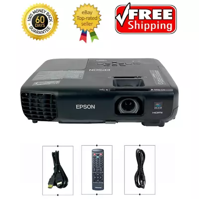 Epson PowerLite 1222 3LCD Projector Wireless 3000 ANSI HD 1080i HDMI W/Bundle • $180.71