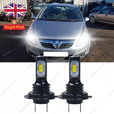 For Vauxhall Corsa D/MK3 1.2 6000K H7 Low Beam LED Headlight Bulb Conversion Kit • £14.49