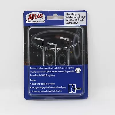 Atlas 70000157 Parking Lot Light Silver Warm LED For N Scale Model Train Layout • $11.01