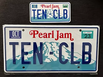 Pearl Jam Ten Club License Plate & Sticker Fan Club Novelty Seattle Vedder • $85.44