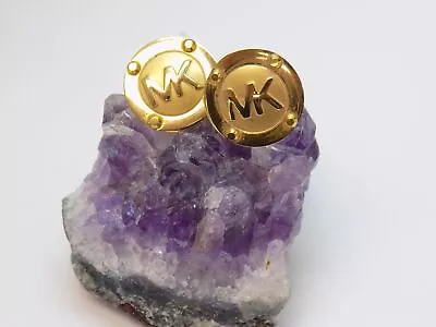 Michael Kors Gold Tone Belt Buckle Bracelet & Post Earrings 34.8g • $19.99