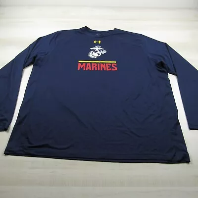 Under Armour Shirt Mens 2XL XXL Blue Marines Long Sleeve Lightweight Outdoor • $34.99