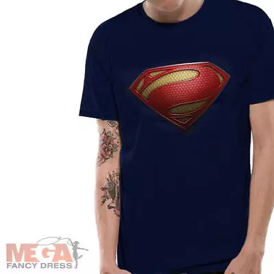 Superman Textured Logo Unisex T-Shirt XXL Mens Ladies Marvel Adults Costume Top  • £9.99