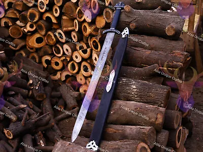 Viking Sword Premium Damascus Sword Handmade Buster Sword Battle Ready Sword • $185