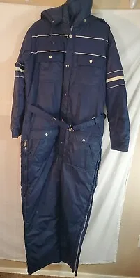 Vintage Sears Size 42 Insulated Quilted Snowsuit Ski Snowmobile Removable Hood • $28.20