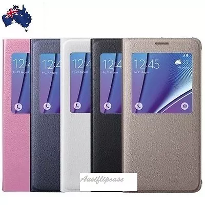 $7 • Buy Smart S View Flip Case Cover For Samsung Galaxy S7 | S7 Edge | S8 | S8 Plus