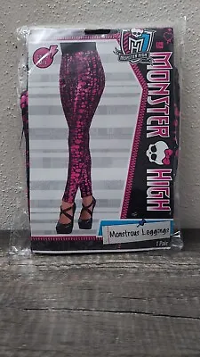 Monster High Monstrous Leggings Pink & Black Child M/L New Halloween Costume • $8