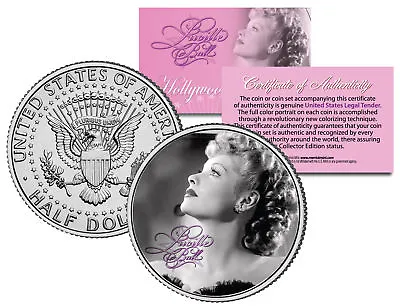 Lucille Ball  I Love Lucy Profile  JFK Kennedy Half Dollar US Coin *Licensed* • $8.95