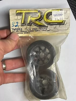 Vintage New TRC 1/12 RC Pan Car ON-Road Rear Wheels & Tires Tru Motion Wheel • $15.99