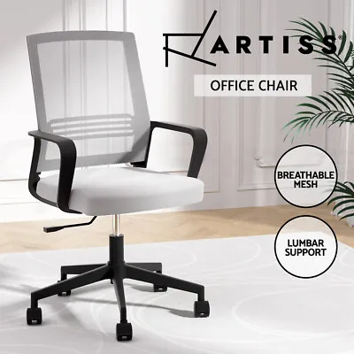 Artiss Mesh Office Chair Computer Gaming Desk Chairs Work Study Mid Back Grey • $56.95