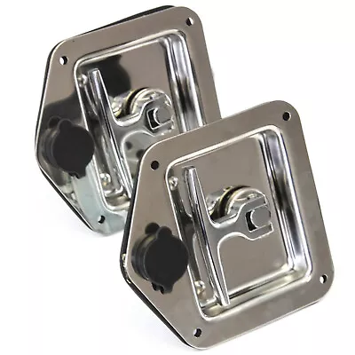 2 T-Handle Locking Stainless Steel Trailer Door Latch Camper RV Truck Toolbox • $57.22