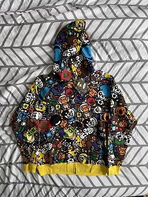 A Bathing Ape Baby Milo Full Zip Hoodie Size M 100 % Authentic • $399